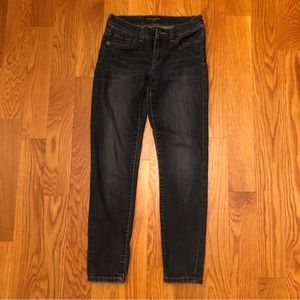 Banana Republic Factory Dark Blue Faded Denim Skinny Jeans 24P 00P